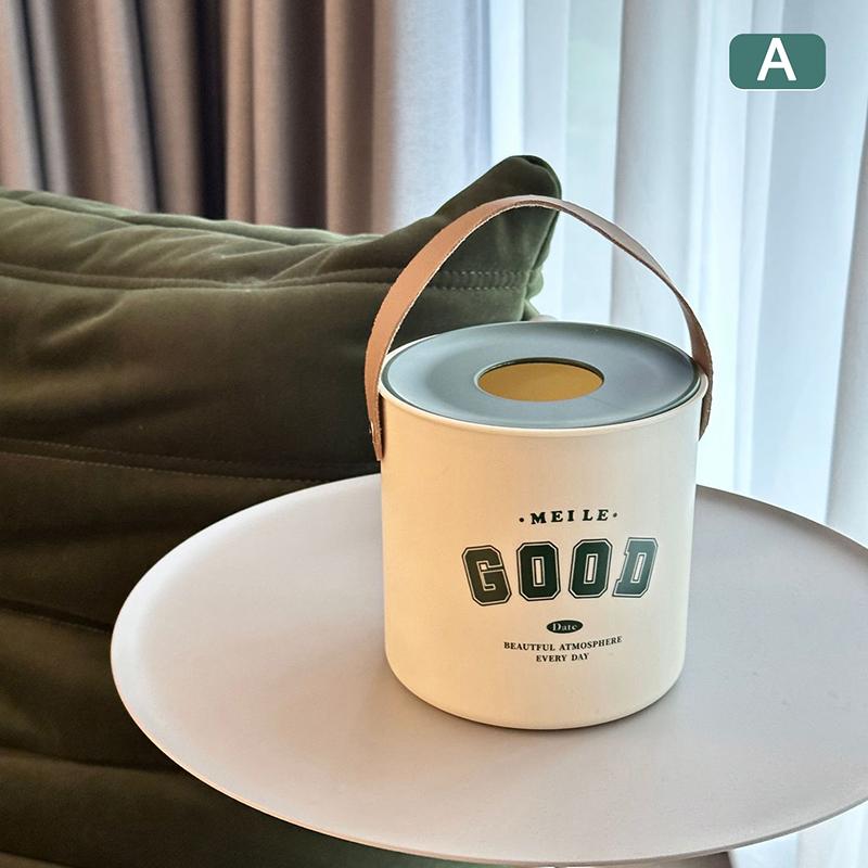 

Круглый контейнер для рулонов туалетной бумаги для гостиной, спальни, держатель для салфеток, домашнее хранилище туалетной бумаги, настольная коробка для салфеток, пылезащитный