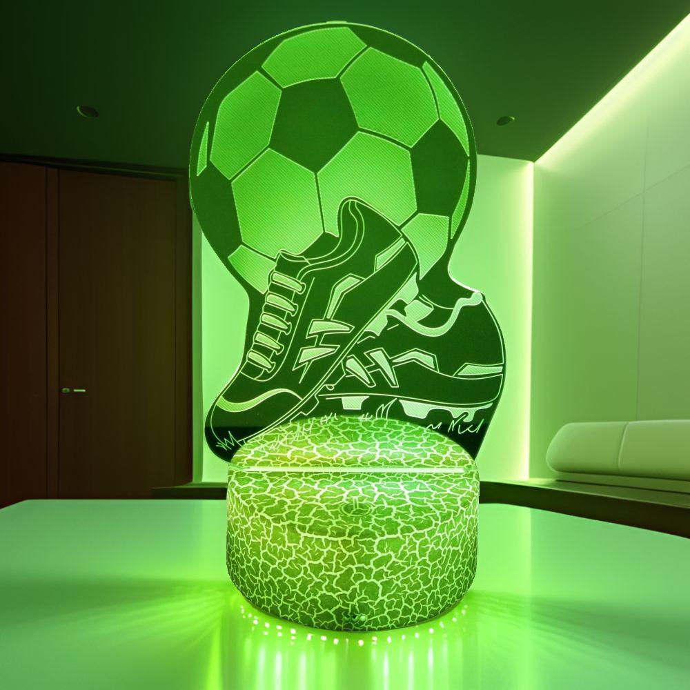 3D Football Lamp Illusion Child LED Night Light Luminous Soccer ball Touch Nightlight Kids Bedroom Decoration Table Lamp Gifts