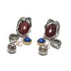 European & American Retro Thick Chain Necklace with Multi-Pendant: Beetle Shell, Heart, and Pearl.