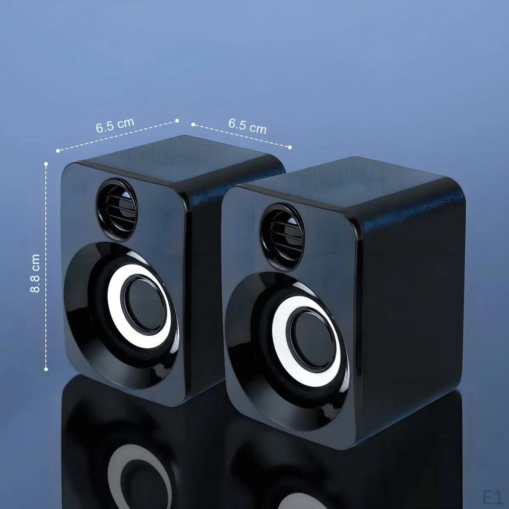 2 Pieces Mini Computer Speaker Home PC Dorm Laptop Party Compact for Desktop