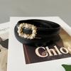 New Women'S Pearl Inlaid Buckle High-End Matching Fashion Decoration Dress Belt Sweater Versatile Genuine Leather Women'S Belt