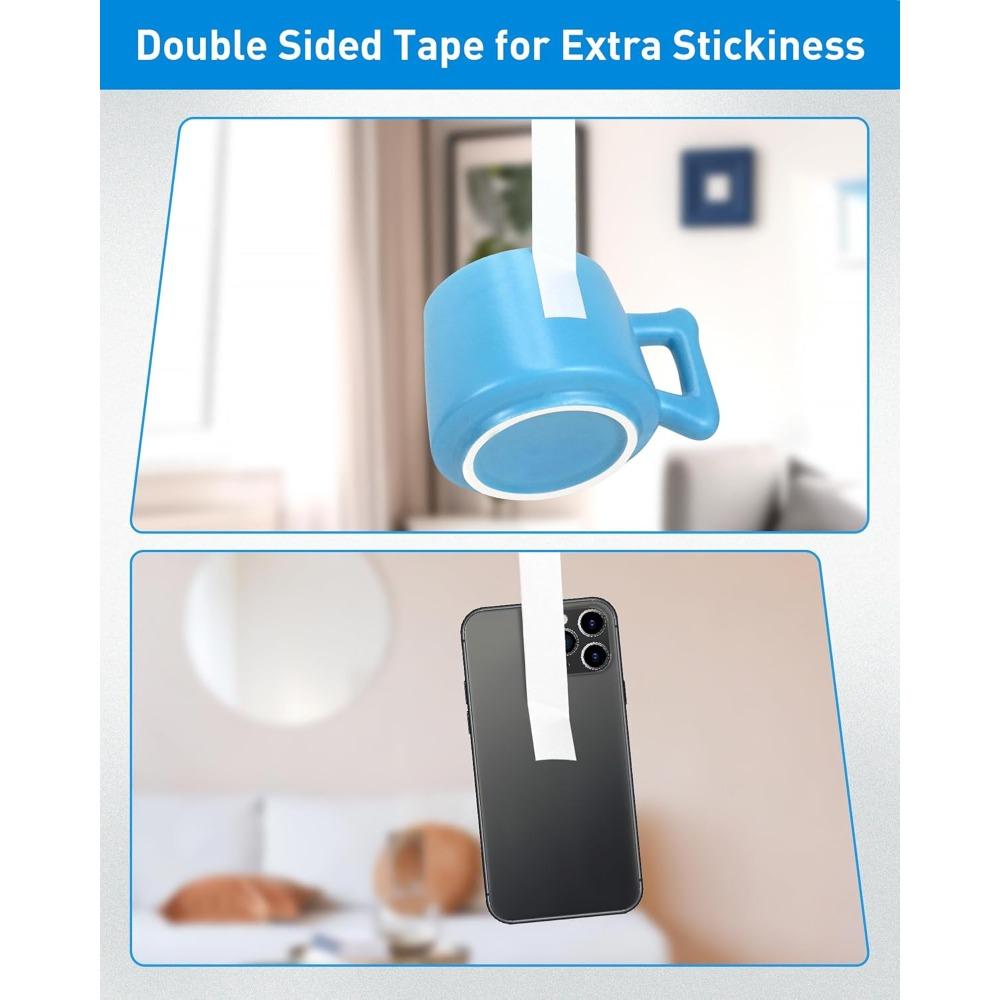 Double Sided Tape Ultra-thin White Strong Sticky Tapes Stickers Super Adhesive Tape Strips for Home Office Supplies