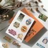 50 Pieces of Cartoon Retro Nature-themed Rule Stickers for DIY Luggage Box Decoration, Skateboard Waterproof Stickers
