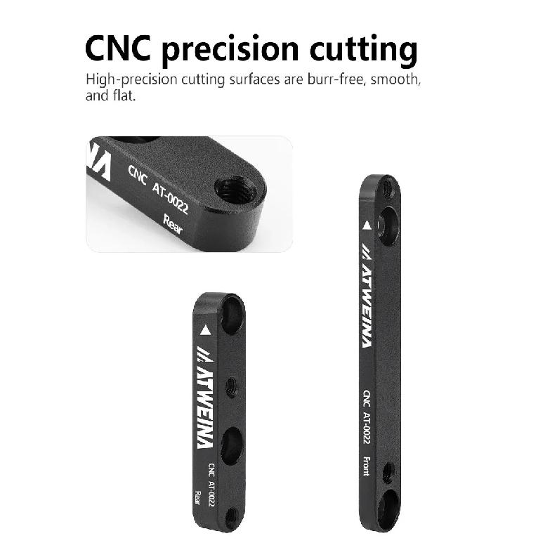 ATWEINA Road Bike Bicycle Disc Brake Aapter Flat Mount CNC Front Rear 180mm Disc Brake Rotor Adapter with Bolts Bicycle Parts