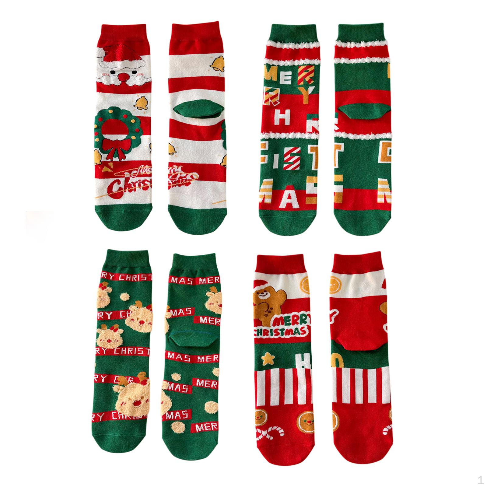 

Christmas Socks Comfortable Fashion Red for Holidays Gift Shopping Wedding Style B