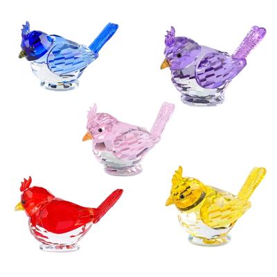Bird Animal Figurine Handmade Crystal Home Modern Bird Decoration Home Glass Animal Figure Decoration Accessories