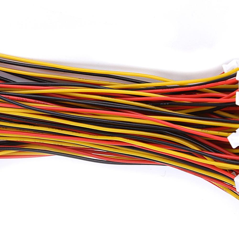 20 Set Cables Set 1.25mm Pitch 3P Male&Female Connector 3P 10cm 3P Connector Single-ended Connector Plug Circuit Board Use