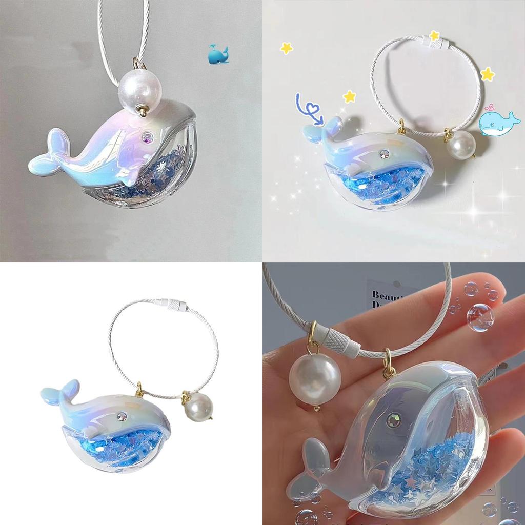 Adorable Whale Keychain Gradual Color Changing Pendant For Decoration