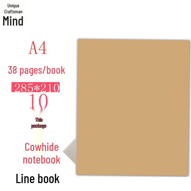 Slim Kraft Paper Notebooks - A4/A5 Lined & Blank, B5 Grid, for Students