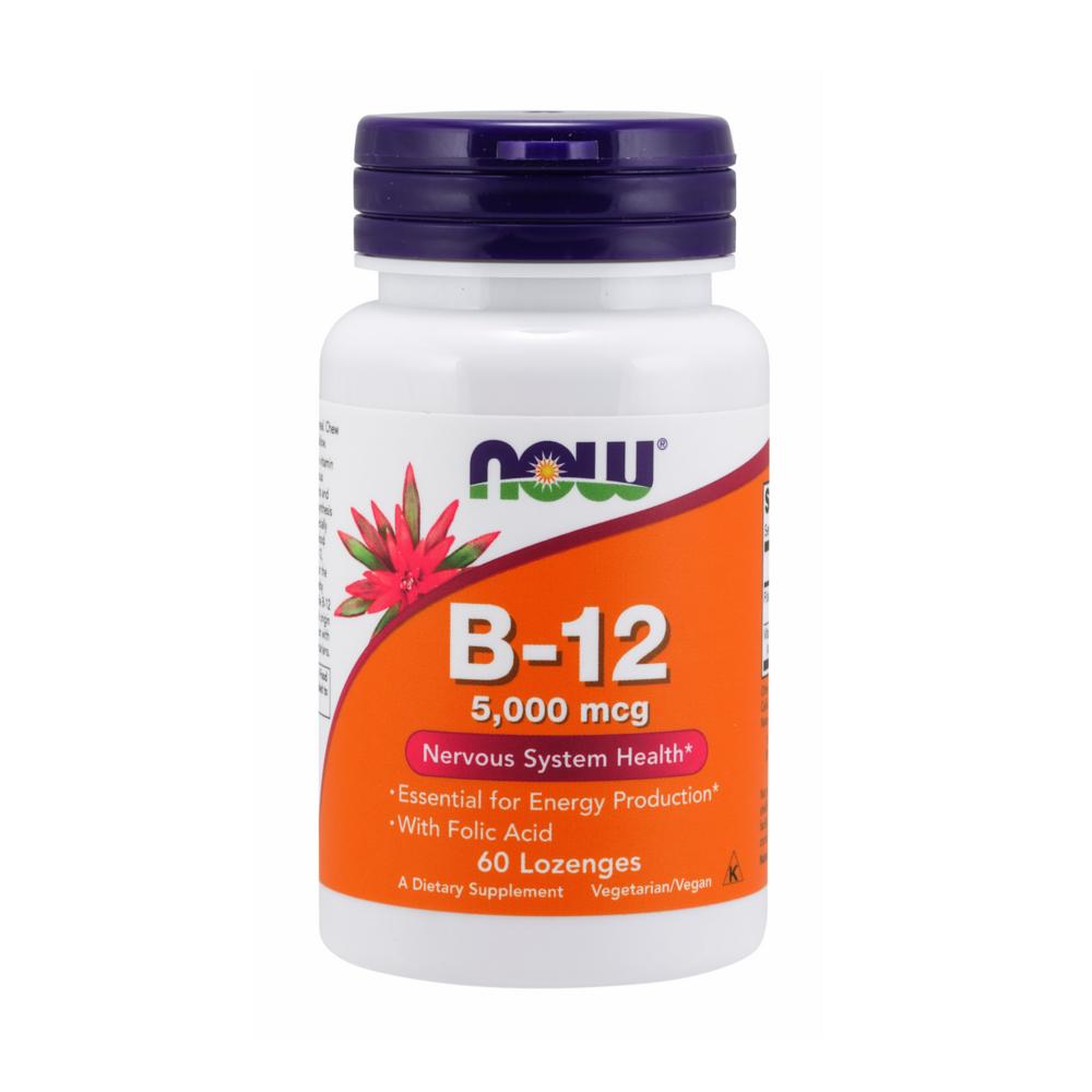Now Foods Vitamin B-12 5000mcg Lozenges 60 Tablets 1 pcs