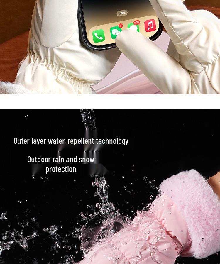 Damen 2025 Winter Warme Verdickte Fleecegefütterte Touchscreen-Handschuhe - Winddicht, Kältefest, Wasserdicht zum Reiten