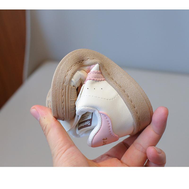 Kids' Sneakers, Minimalist Unisex Baby Soft-Sole Anti-Slip Shell-Toe Shoes, Children's Casual Shoes & White Flats.