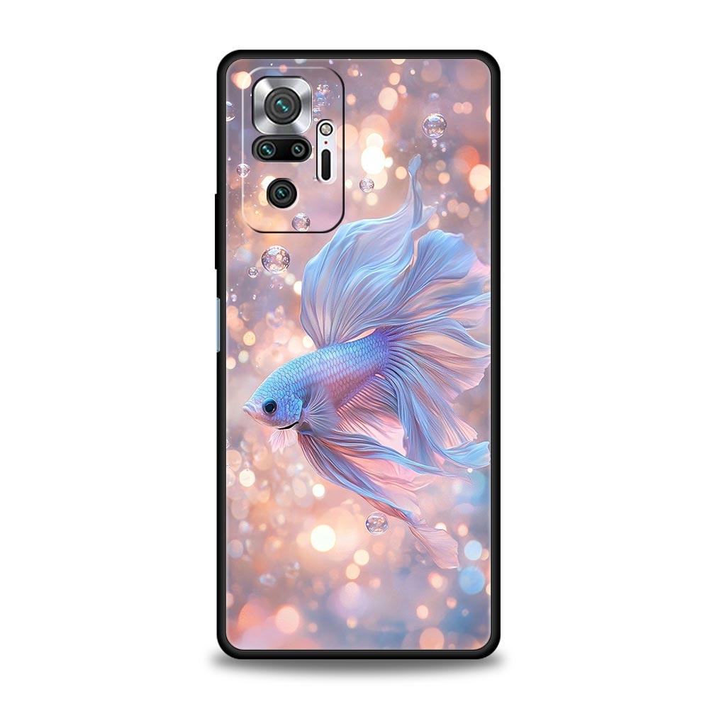 Goldfish Swimming Phone Case Cover for Redmi 14C 10C Note 15 14 13 12 10 11 K40 Pro Plus 5G Shockproof Soft TPU Shell Funda Bag