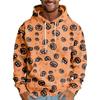 Halloween Print Men's Loose Hooded Sweatshirt