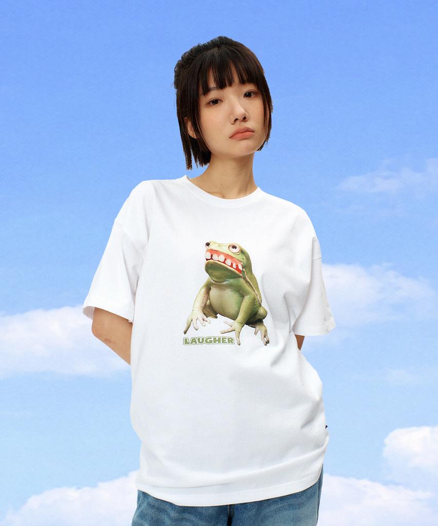 LAUGHER Ugly Frog T-Shirt - White