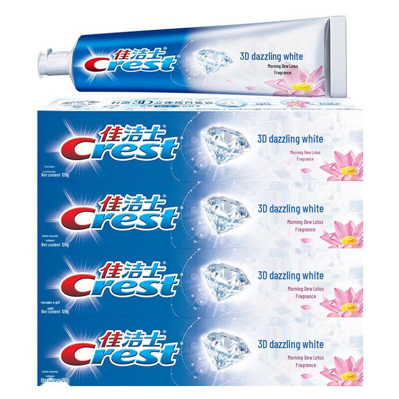 Crest 3D White Morning Dew Lotus Toothpaste 2-Pack (120g Each)
