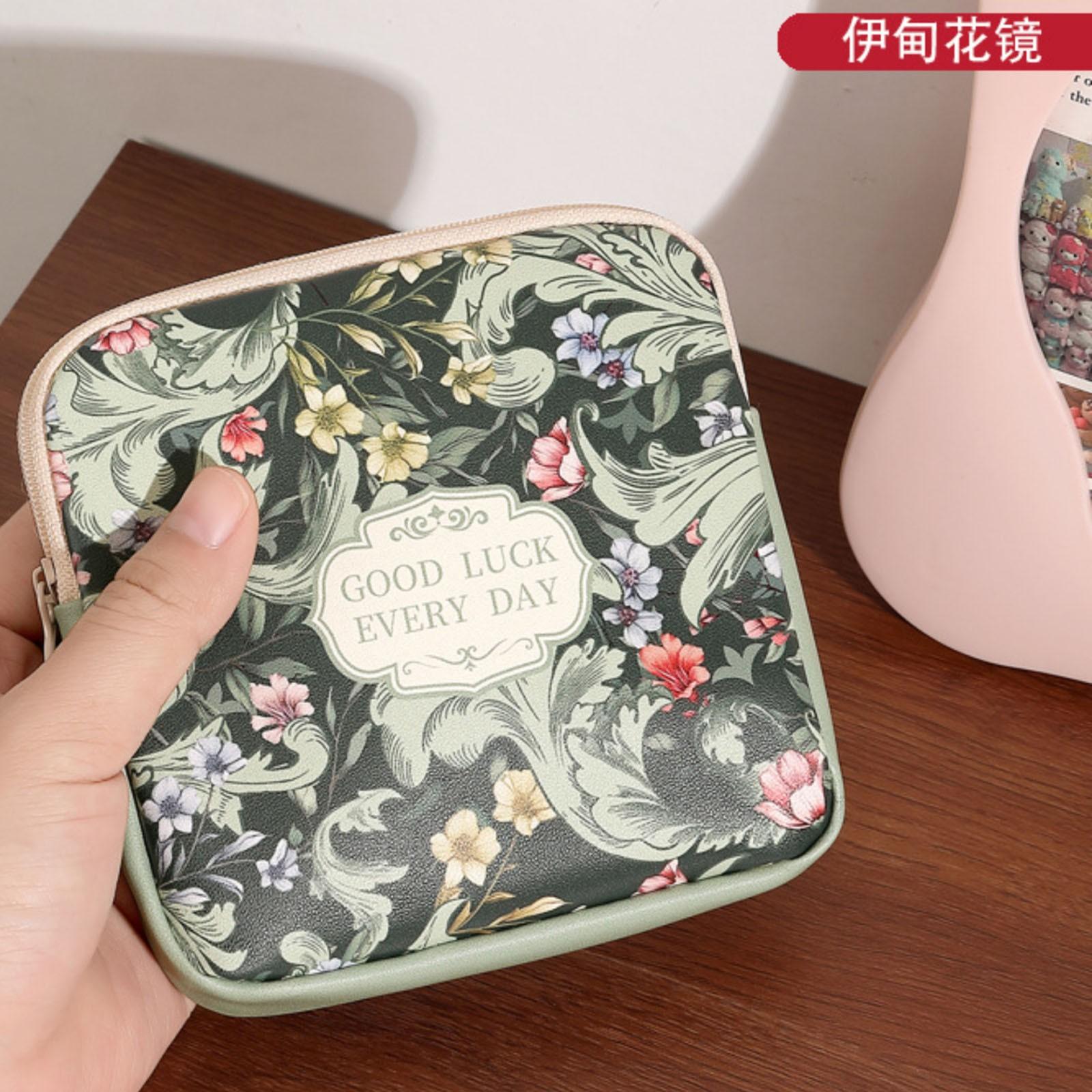 

Портативная менструальная сумка для женщин, сумка для хранения наушников и кабелей для передачи данных, косметичка для помады, портативный кошелек для монет большой вместимости One Size