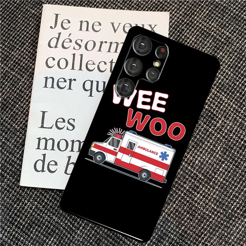 Ambulance Car Case For Samsung Galaxy S25 Ultra S20 S21 S22 S23 S24 Ultra S9 S10 Plus S25 FE Back Cover
