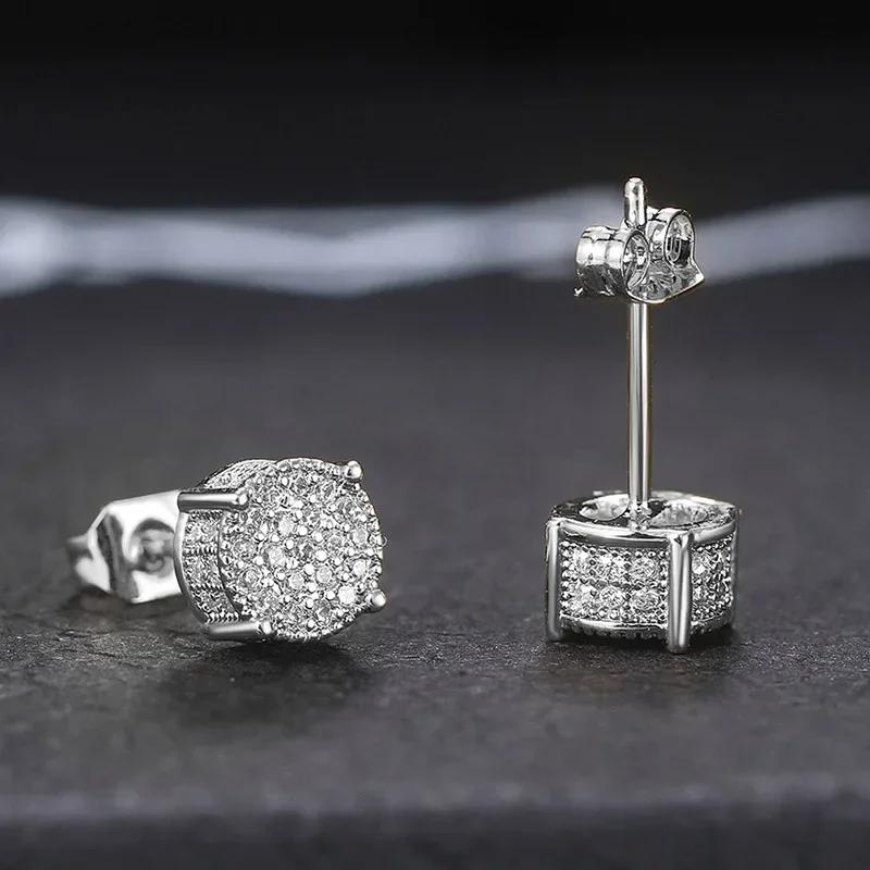 New Elegant Design Square Zircon Temperament Earrings, New High-End, Dazzling, Luxurious And Exquisite Accessories