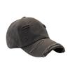 Chapeau de Soleil à Large Bord Réglable Casquette Bucket Style Baseball Usé Troué Unisexe Accessoires de Mode