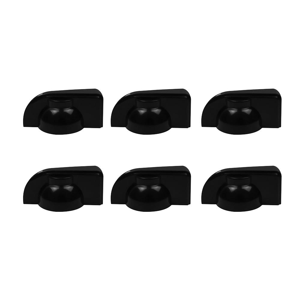 FLEOR 6pcs Big Chicken Head Guitar Amplifier Effect Pedal Knobs ,Red/Black/White Choose