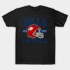 Men Black Print T-shirt Buffalo-Bills No-Cut Transfer Paper Print Cotton Tshirt
