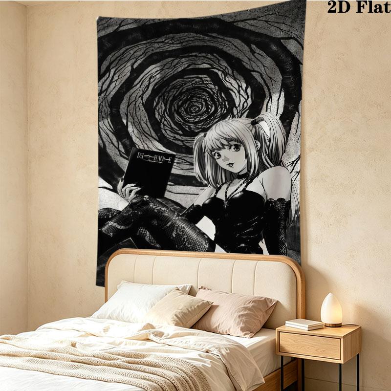 Death Note Wandteppich Ästhetischer Wandbehang Gedruckter Stoffdecke Dekorative Wandteppiche Für Schlafzimmer Wohnzimmer Heimdekoration