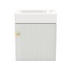 Bathroom Furniture Washbasin with Vanity Unit 46 cm, Vanity Unit, Wall-Mounted Vanity Unit, Small Guest Bathroom Furniture