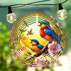 Handcrafted 3D Metal Wind Chime Mandala Floral Birds Design Outdoor Garden Patio Balcony Decor No Electricity Needed Weather Resistant