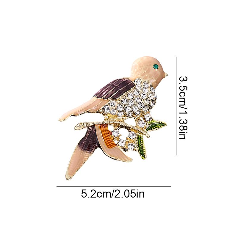 1PC Brooch Lightweight Lapel Pin Hypoallergenic Enamel Bohemian Bird Daily Swallow Sturdy Clothing Elegant