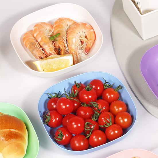 10 ks Talíř na odkládání kostí s podstavcem Sušený čtvercový talíř na ovoce a svačinu Plastový organizér na kosti na jídelní stůl Talíř na odpadky