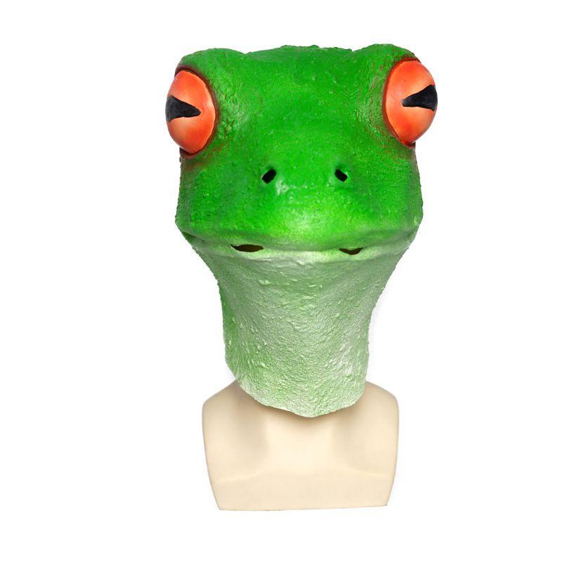 Deluxe Sculpted Latex Frog Mask For Pranksters Cosplayers