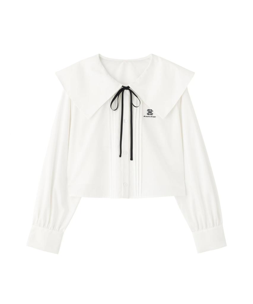 Jill by Jill Stuart Big Collar Short Blouse 125-5210021 White Free Size