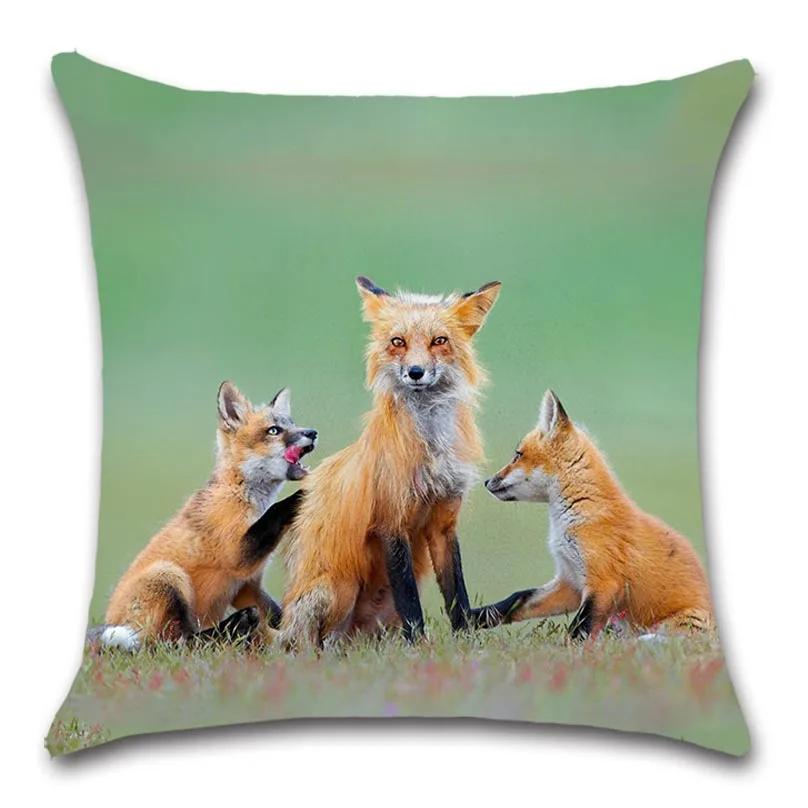 Animal Love Family Cushion Cover, Big Cat Decorative Home , Sofa Chair, Car Seat, Friend Bedroom Pillowcase, Gift for Kids