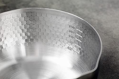 Maruyama Giken KOURIKKA Stainless Steel Yukihira Pot, 18cm, 1.7L, with spout and measuring marks, KRY-18, IH and gas stove compatible, Made in Japan (