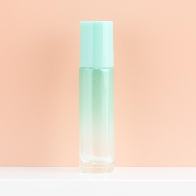 

1 шт., диспенсер для флакона-ролика, шарик для духов, портативное эфирное масло, косметический щиток для лица, стеклянный образец 8.6cm*2cm зелёный