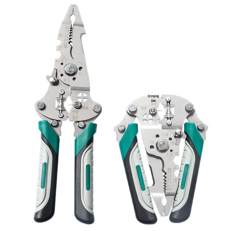 Key Brand Stainless Steel Multifunctional Electrician's Wire Stripper & Skinning Tool