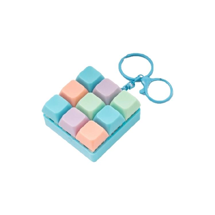 

Stress Relief Keychain 9 Switchable Key Clickers Toy Detachable Keycap Keyring For Car Key Backpacks & Daily