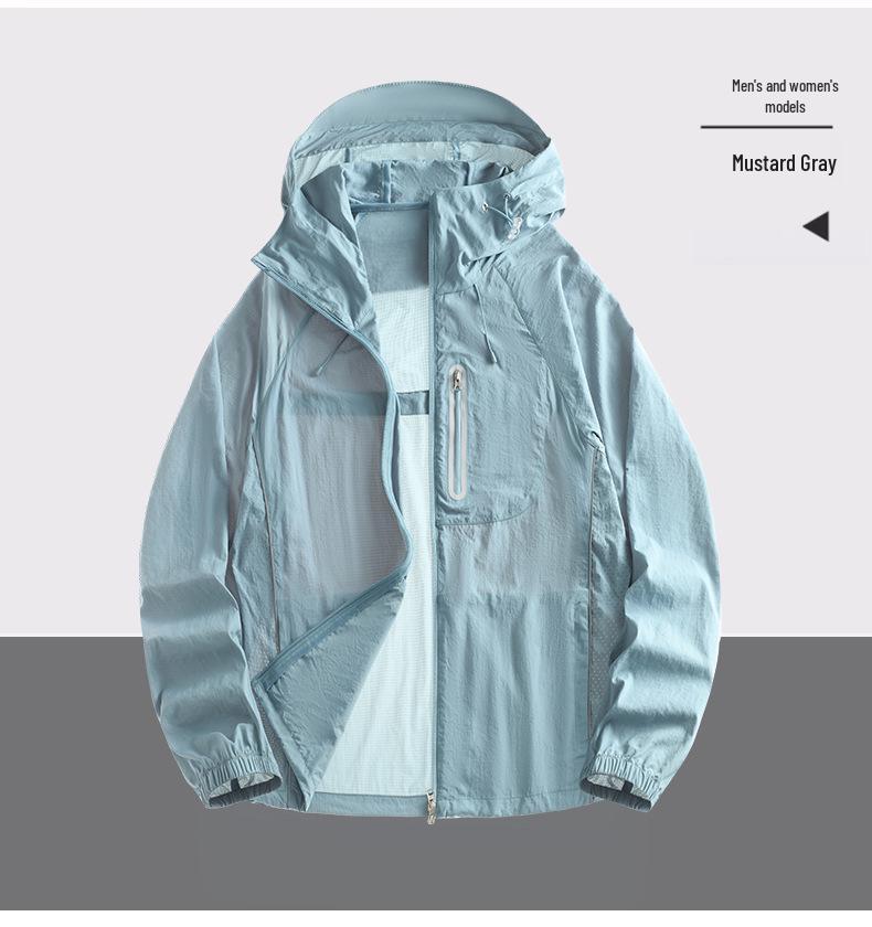 Unisex Anti-UV Windproof Nylon Jacket for Mountain Climbing - Lightweight Summer Sun Protection