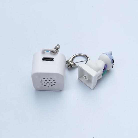 Cat Dog Keyboard Fidget Toy with Colorful Lights Stress Anxiety Relief Puppy Kitten Keyboard Clicker Keychain Portable Decompression Button