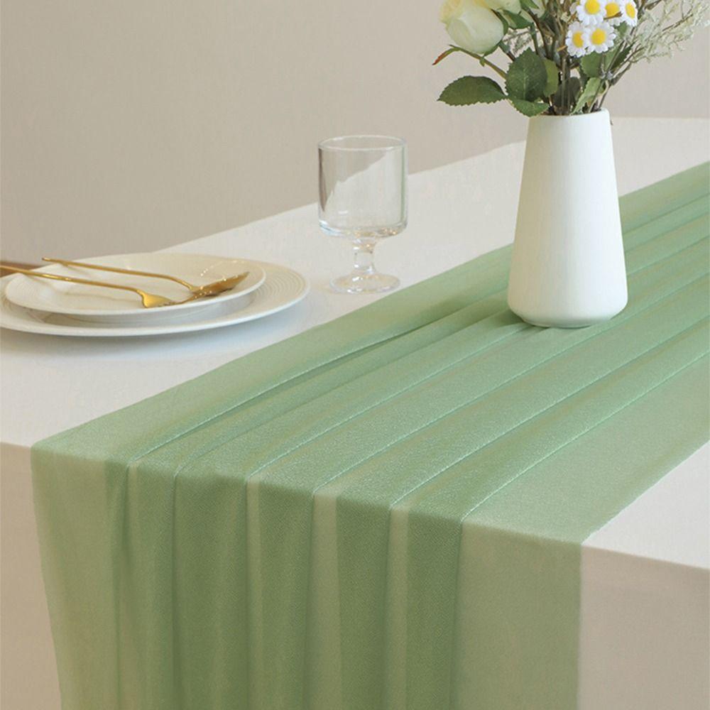 Chiffon Chiffon Table Runner Solid Color Wedding Table Runner  Bridal Shower