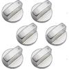 Metall-Kochknopf für Gasherd - 6 Stück 6mm Universal-Bedienknöpfe