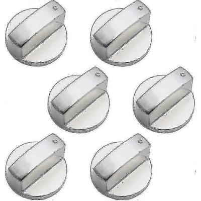 Metall-Kochknopf für Gasherd - 6 Stück 6mm Universal-Bedienknöpfe
