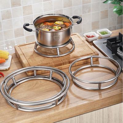 Estante de almacenamiento de ollas rotundidad, nuevo caldero de acero inoxidable atrevido, bicapa, estante Anti escaldaduras para cocina