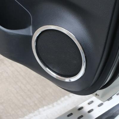Kroužek reproduktoru rádia dveří auta pro Nissan X-Trail Xtrail T32 2014 - 2025 4ks ABS Stereo kryt Kruhová samolepka Příslušenství