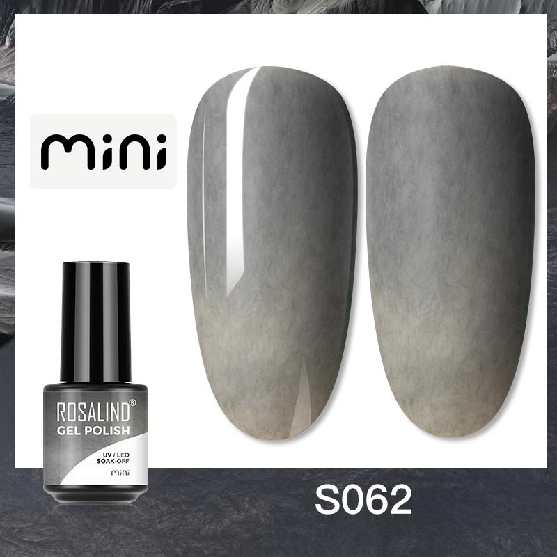 ROSALIND 150 Colors Mini Nail Gel Polish Soak Off UV Gel Nail Polish Long Lasting Base Top Gel Polish Temperature Cat Eye Glitter Nail Gel Glue