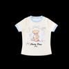 Girls' Cartoon Bear Short Sleeve T-Shirt