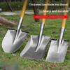 Thickened Firefighting Steel Shovel Track Industrial Garden Shovel Outdoor Sharp Square Coal Shovel All-Match Farming Shovel