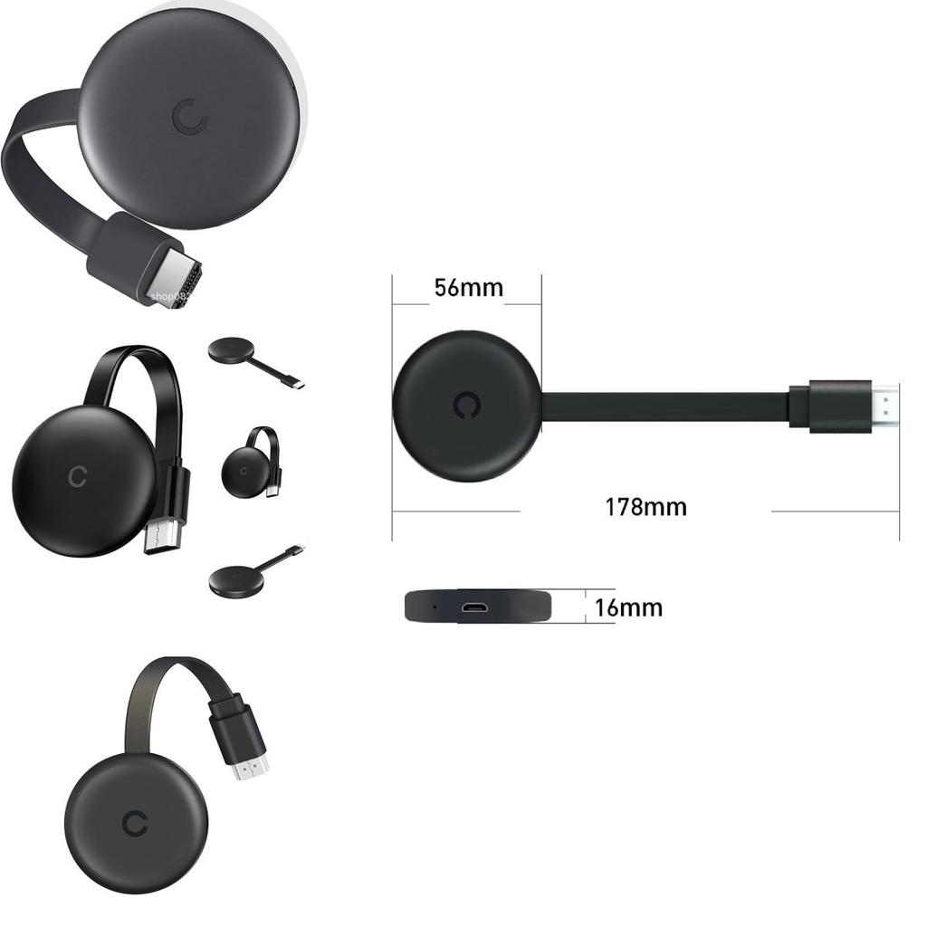 גוגל כרום קאסט 3 מכשיר שיקוף מסך HDMI אלחוטי הקרנת טלוויזיה מהנייד לבית קולנוע ולמשרד