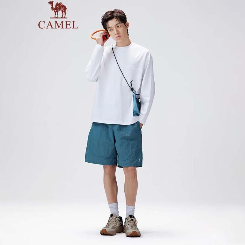 CAMEL Men s Casual Long Sleeve Crew Neck T-Shirt L